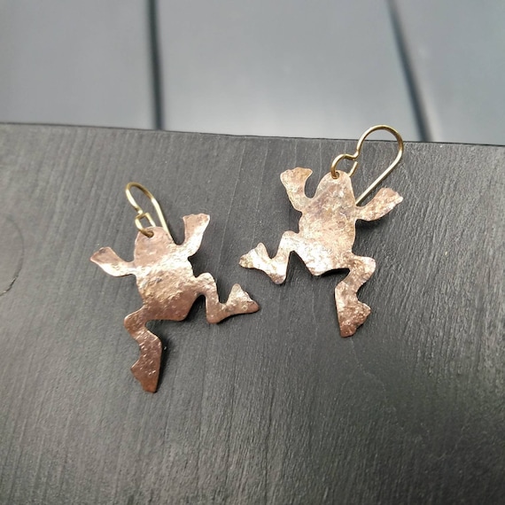 frog earrings etsy