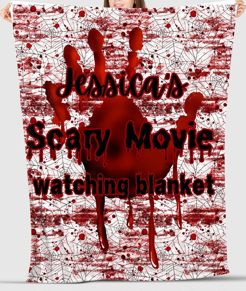 Horror Movies Watching Blanket, Personalized Name Blanket, Serial