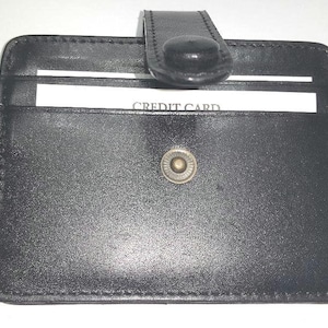 Hair on cow leather credit card holder