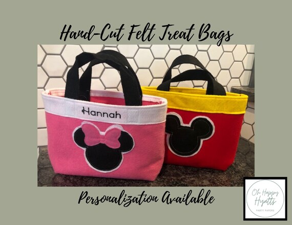 Mickey Minnie Mouse Inspired Felt Treat Bag Purse Hand Cut Etsy