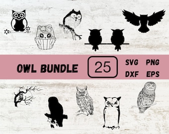 Owl SVG, Owl Clipart, Digital Download, Owl Vector, SVG for Cricut
