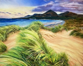 Montagne di Mourne, Contea di Down, Irlanda del Nord, stampe Giclée (di altissima qualità) delle Mourne. Opere d'arte della campagna e della costa irlandese.