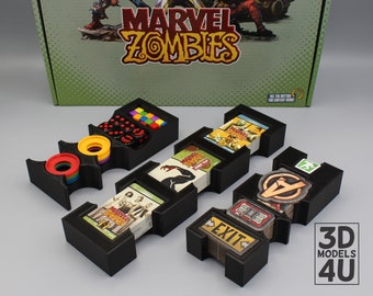 Premium Organizer für Marvel Zombies - A Zombicide Game Brettspiel Zubehör Inlay Einsatz 3D Druck