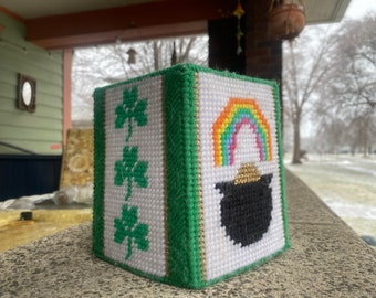Fun Handmade Vintage St. Patrick’s Day Tissue Box Cover