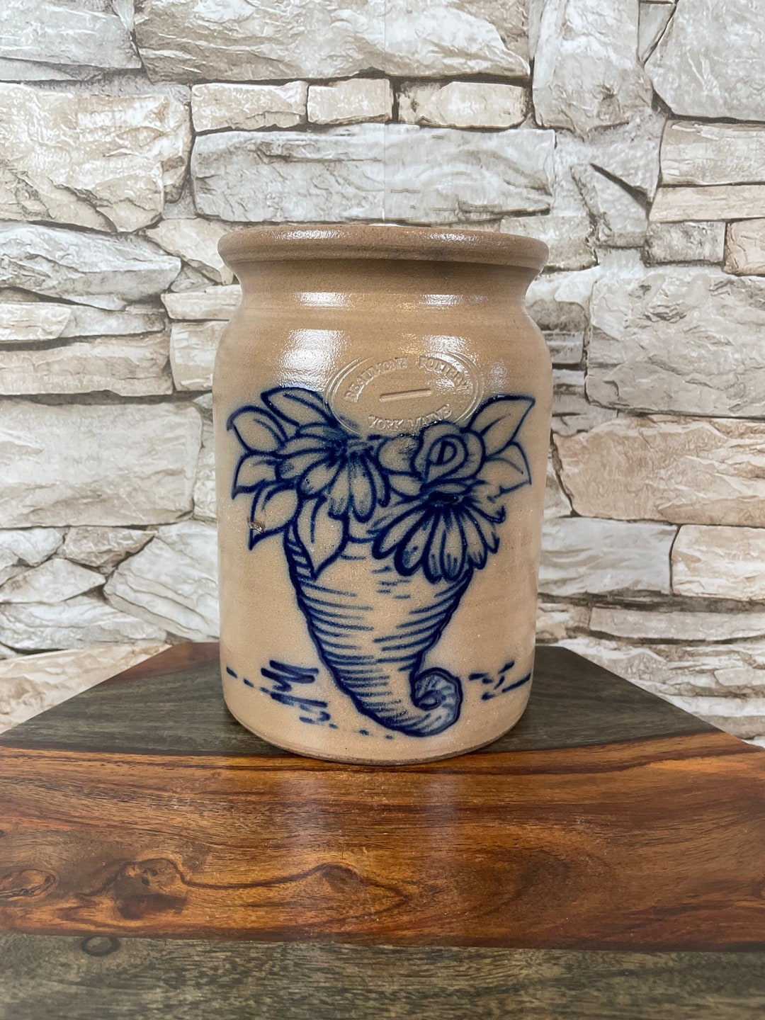 Vintage Rare1985beaumont Potteryyork Maine8 Tall Etsy