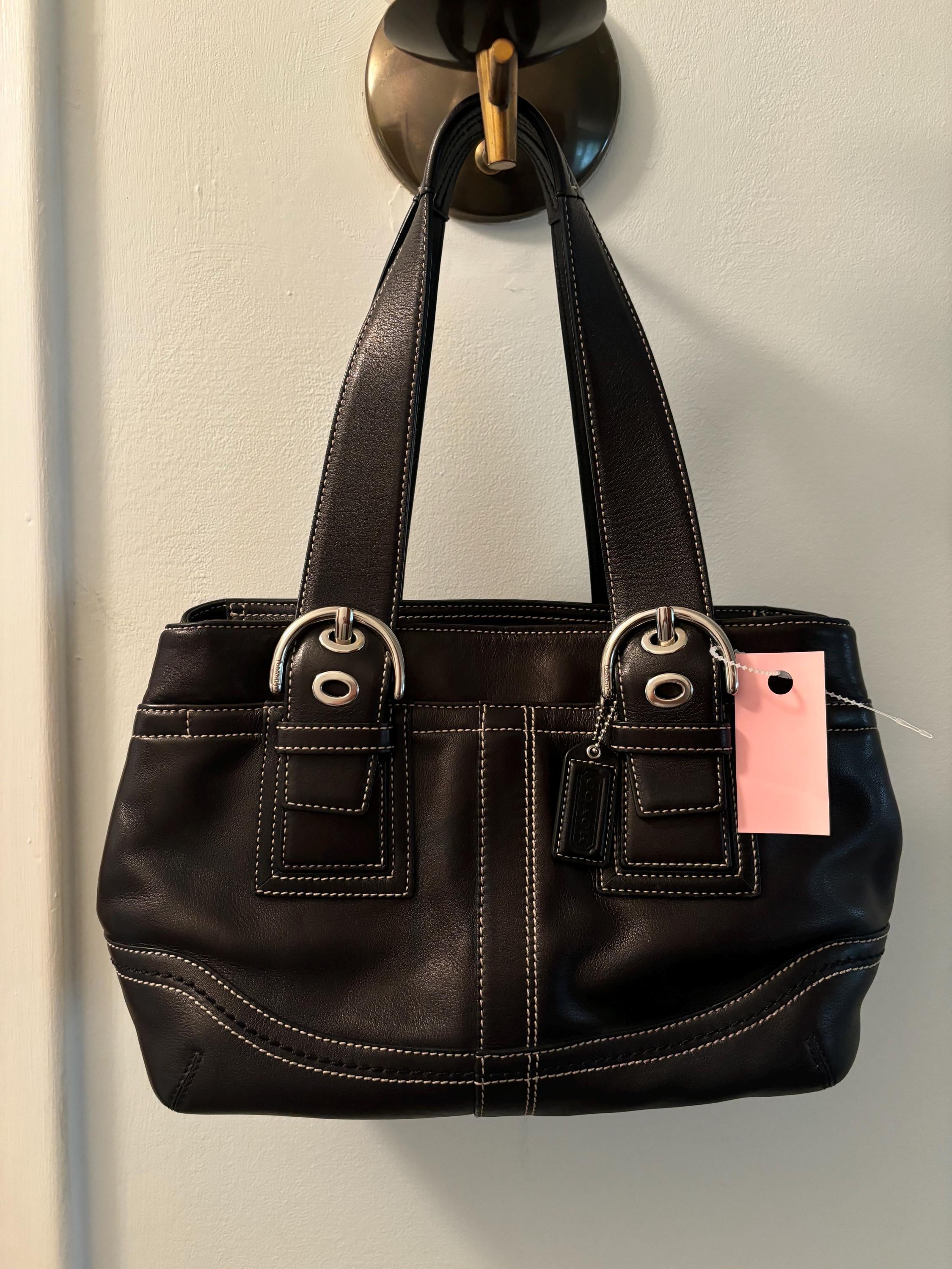 Coach Vintage Y2K Soho 60749 Shoulder Bag Dark Brown Leather 2000s