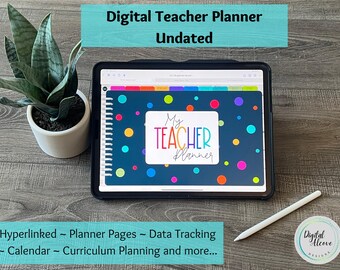 Digitale planner voor docent Niet-gedateerd digitale planner Goodnotes Notability Xodo Notesshelf iPad-planner Academische planner Leraar gedateerd