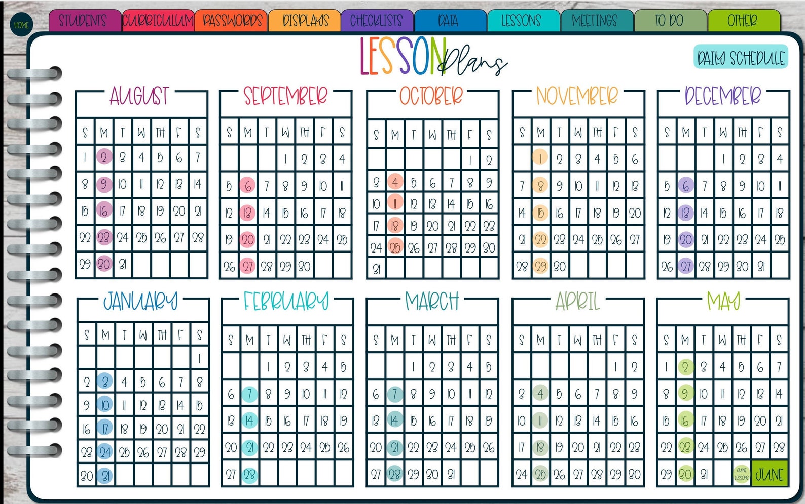 Digital Teacher Planner 20212022 2 file options Etsy