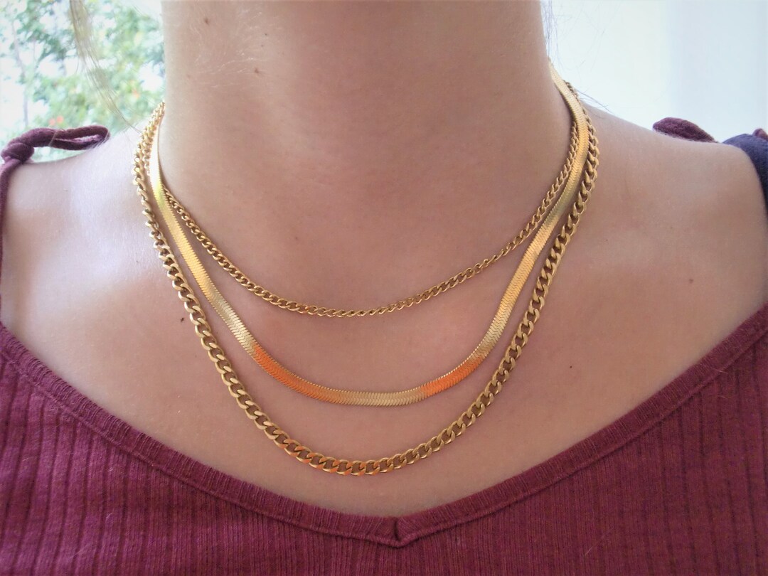 Gioielli di moda europei e americani in oro e argento, catena retro a forma di serpente, catena in osso punk hip hop, set di catene Cuba e catena di diamanti, bracciale multi strato per donne