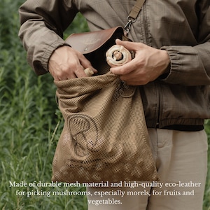 Forage Bag for Morels Picking, Hunting Bag, Shopping Mesh Bag, Gift for Father, Gift for Mother