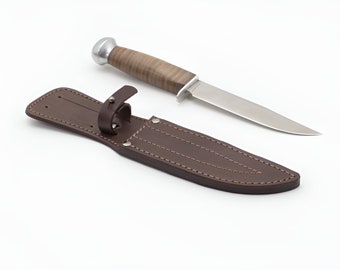 Brown High-quality Hunting Knife Case - Leather Fishing Knife Sheath