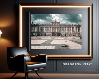 Printable Royal Palace Photo, Spain Digital Art Print, Instant Download