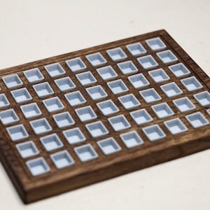 Houten aquarelpalet (incl. lege 54 halve napjes) - Personalisatie beschikbaar - Lasergravure - Kunstenaarscadeau