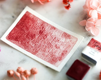 Potter's Pink PR233 - Handmade granulating watercolor paint - Artist Quality