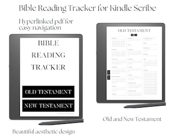Kindle Scribe digitaal notitieboek, bijbelleestracker, Kindle Scribe-sjablonen, gehyperlinkte pdf, bijbelleestracker voor de Kindle