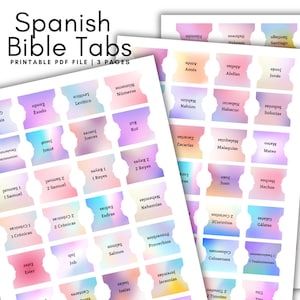 Pestañas para la Biblia para imprimir, pestañas para la Biblia, calcomanías para la Biblia, accesorios para la Biblia, pestañas para la Biblia para imprimir y cortar, biblia para imprimir
