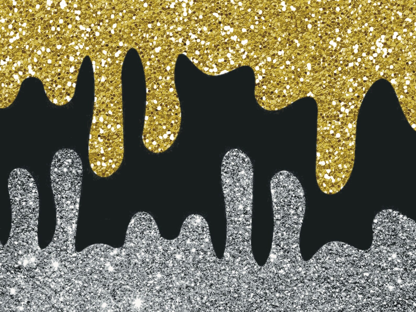 GLITTER DRIPPING, Dripping Glitter Clipart, Glitter, Rainbow Colors