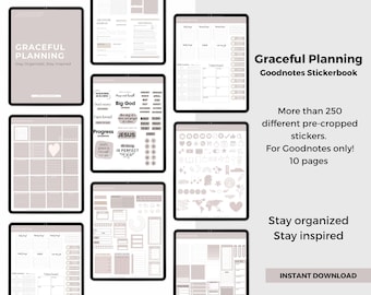 Digitale stickers planner Christelijke digitale stickers⎮Goodnotes-stickerboek⎮Voorgesneden digitale stickers | Goodnotes-stickers | Stickerboek