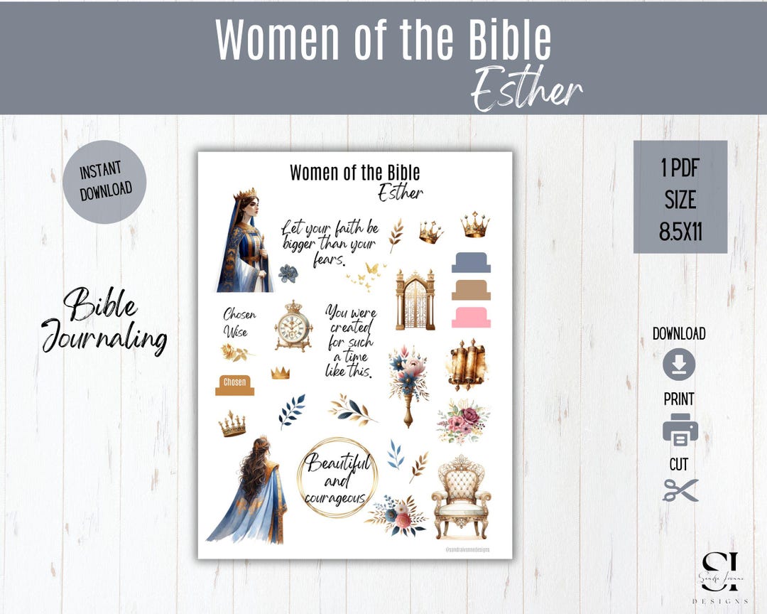 Bible Journaling Printable Women of the Bible Pdf - Printable Bible ...