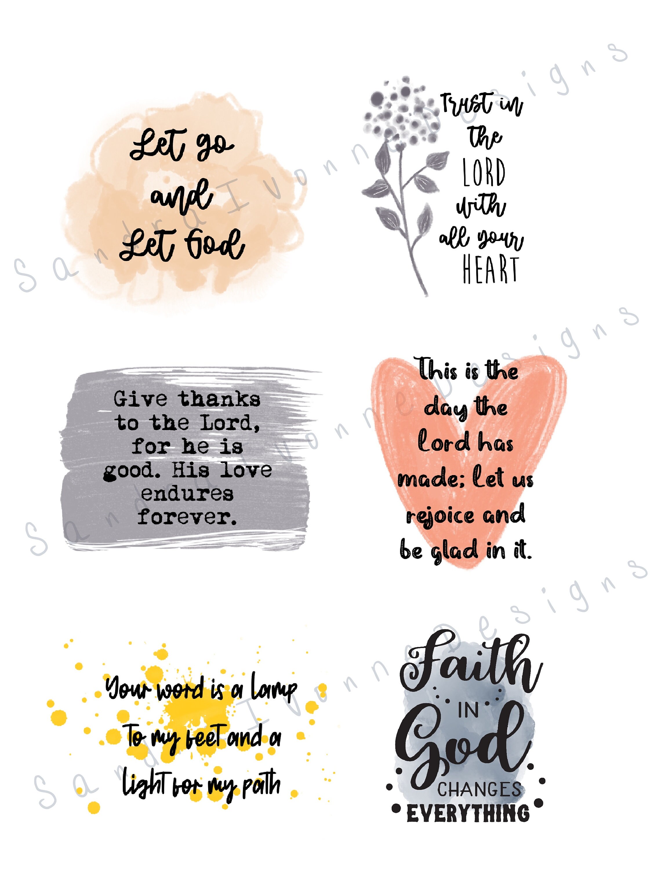 Bible Journaling Digital Stickers. Faith Quotes Stickers Set / Christian  Prayer Digital Planner Stickers 