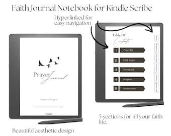 Kindle Scribe Faith Journal, digitaal gelinkt notitieboek (pdf)