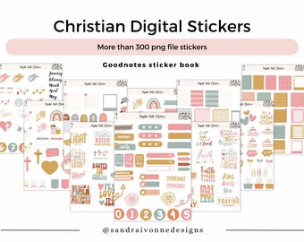 Christian Digital Stickers⎮Faith Digital stickers⎮Goodnotes & PNG files⎮Pre cropped Digital Clipart | Goodnotes stickers | Sticker book