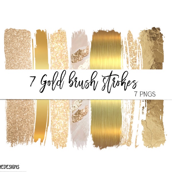 7 gold Striche 7 png Clip Art Designs Glitzerfolie Striche Goodnotes Aufkleber Instagram transparenter Hintergrund niedlichen Gold Clipart