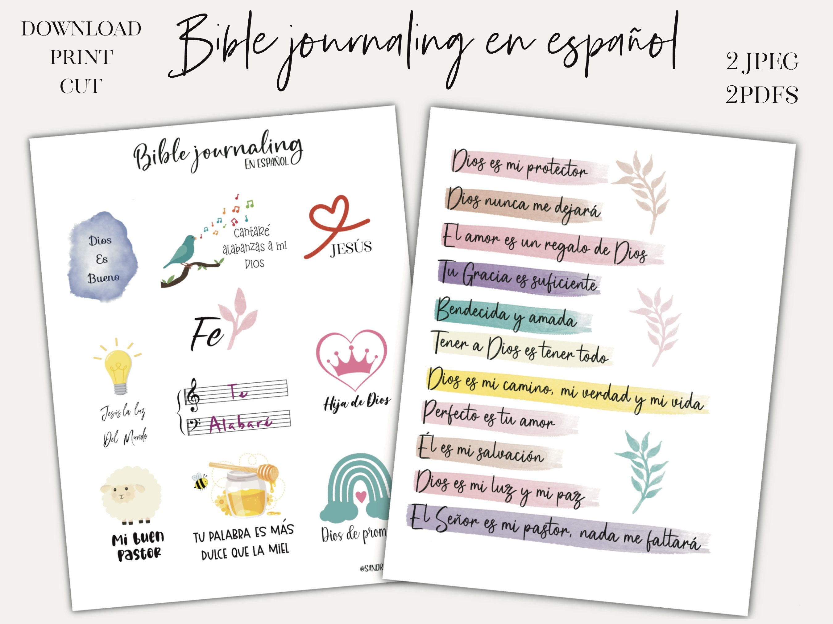 Spanish Christian Stickers for Women Series 3 (10-Sheet) - Spanish Sti –  New8Store