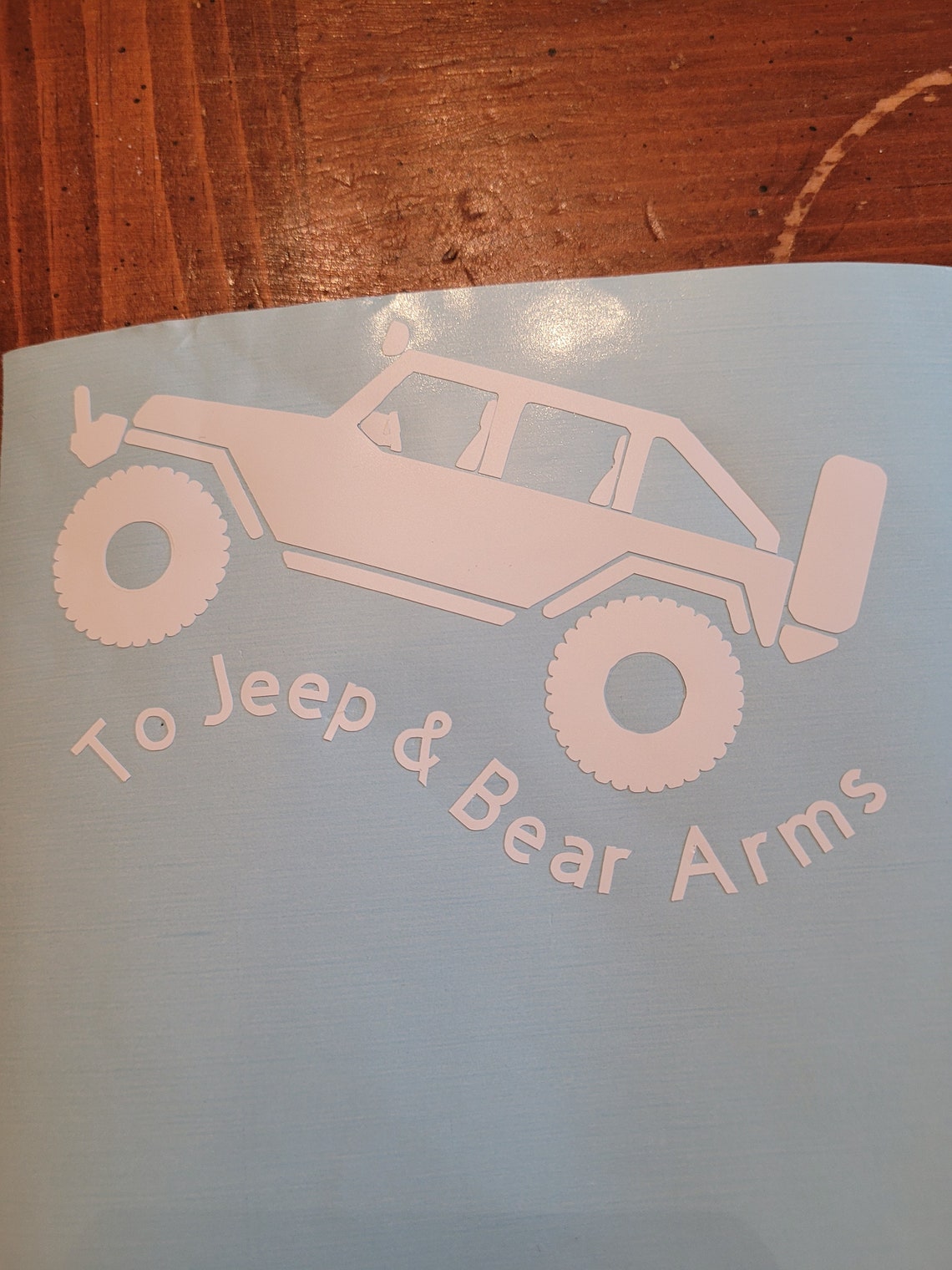 Jeep and Bear Arms permanent vinyl decal Etsy