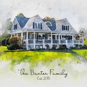 Personalized Watercolor House Painting | Watercolor From Photo
