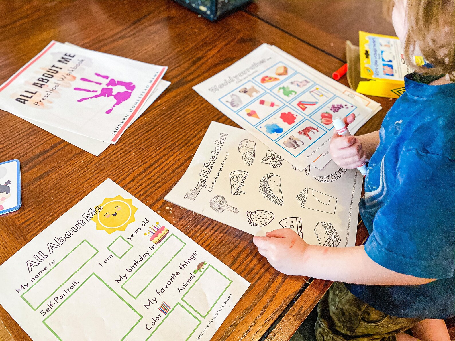 All About Me Pre-k Workbook | Printable Workbook for Preschoolers All ...