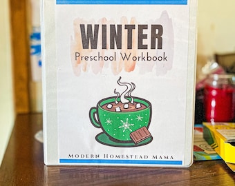 Winter Pre-K Workbook | Printable Preschool Workbook for Kids 3-5 Learning about the Winter Season