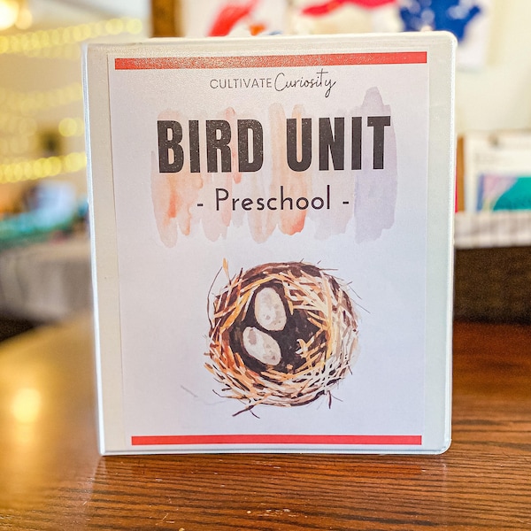 Unidad preescolar Bird / Plan de estudios y libro de trabajo para preescolar, inspirado en Montessori y Waldorf, basado en el juego, suave, ecléctico y secular