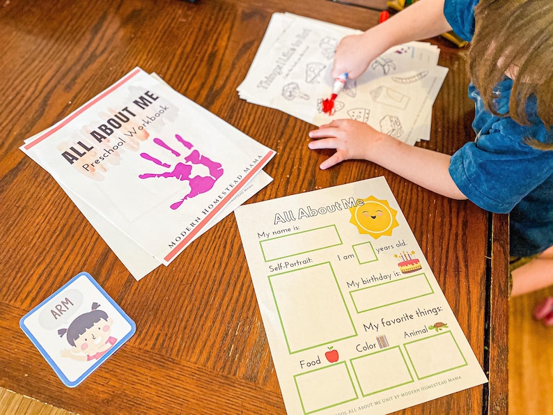 All About Me Pre k Workbook Printable Workbook for Preschoolers All All About Me Pre k Workbook Printable Workbook for Preschoolers All