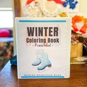 Winter Coloring Book Printable for Toddlers and Preschoolers | Homeschool Winter Unit Printable Fun for Kids