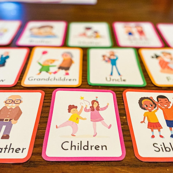 Family Member Flashcards | Printable PDF Family Members Preschool Family Theme Homeschool Flashcards