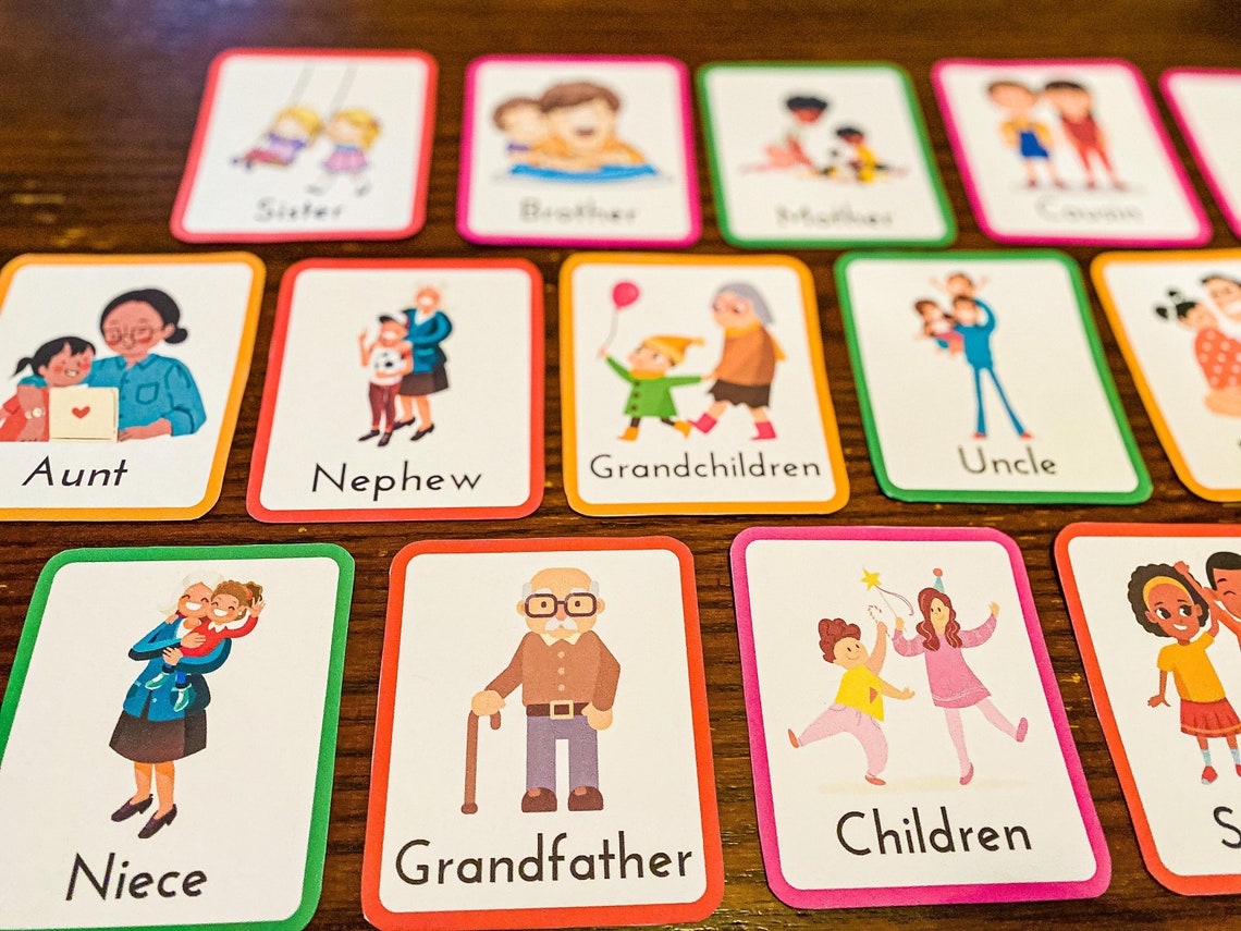 Family Member Flashcards Printable PDF Family Members Preschool Family ...
