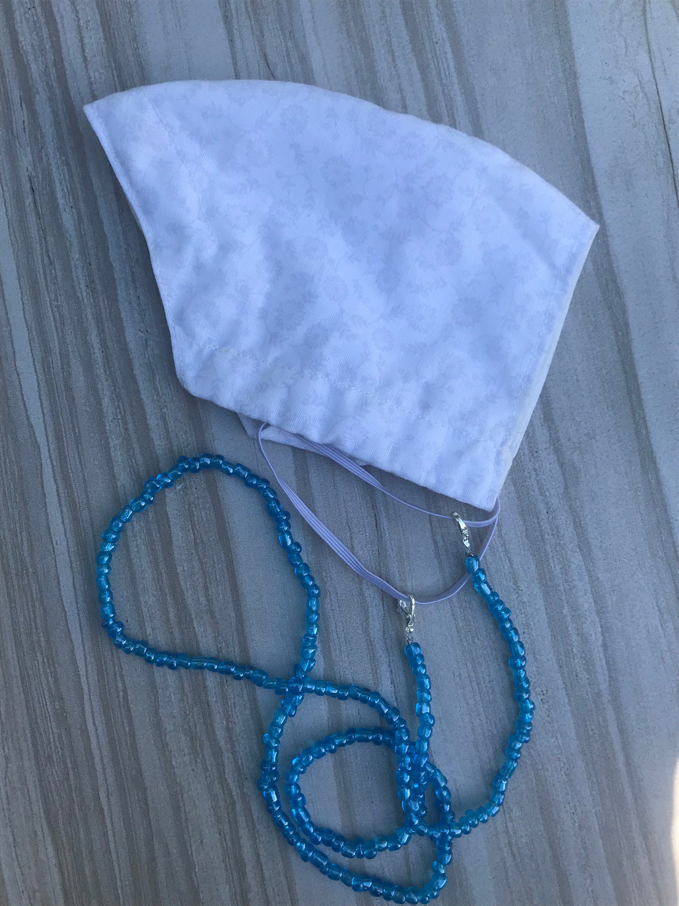 Metallic Light Blue Face Mask Chain Face Mask Holder Kids & Etsy