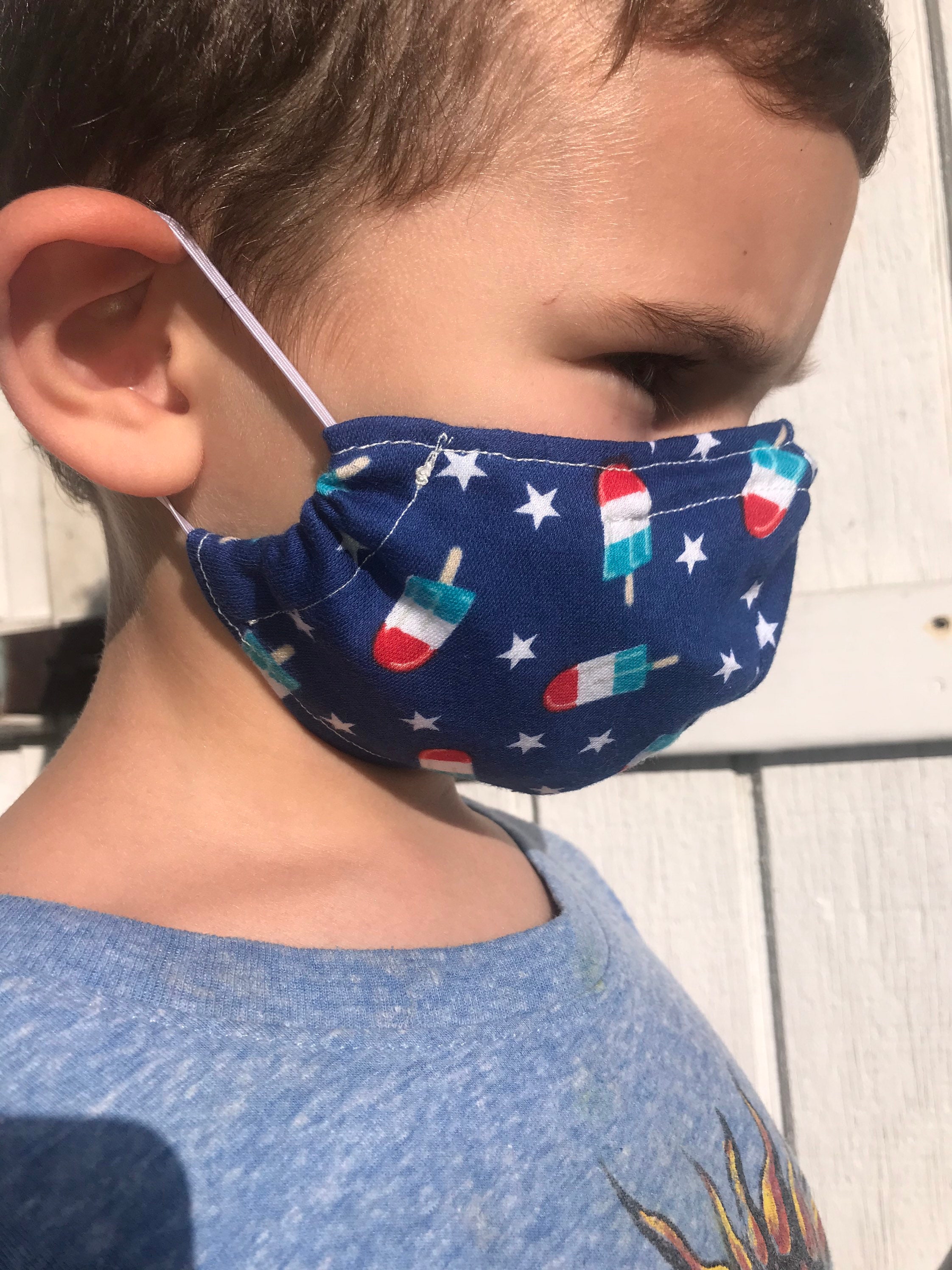 Kids Face Mask 100 Cotton Breathable Washable Reusable Etsy