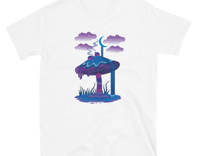 Dreamy Mushroom Mountain Graphic T-Shirt