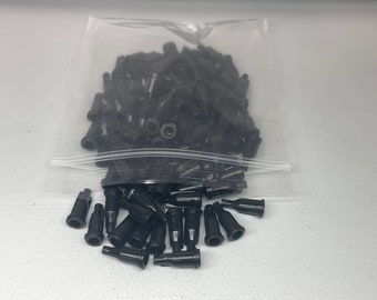 Black Luer Lock Syringe Twist Caps 100 Pieces