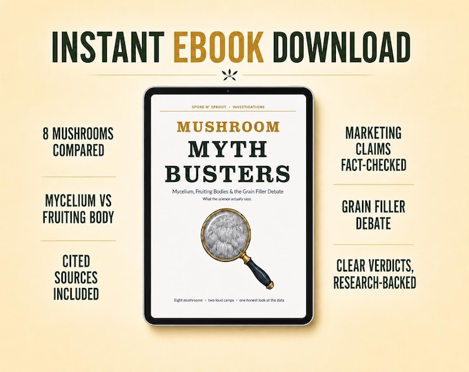 Mushroom Supplement Buying Guide Ebook | Mycelium vs Fruiting Body Truth | Beta-Glucan & Label Investigation | PDF