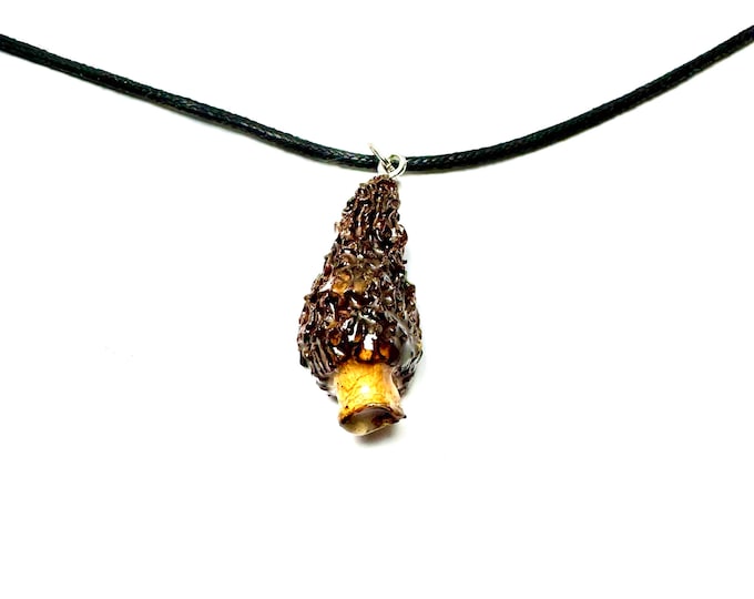 Homemade Morel Mushroom Pendant