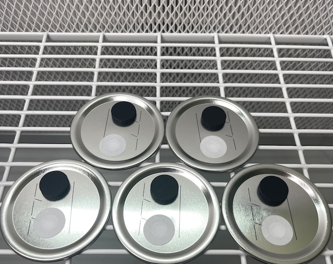 5 Pack Waterproof Mycology Lids, Regular Mouth Self Healing Injection Jar Lids