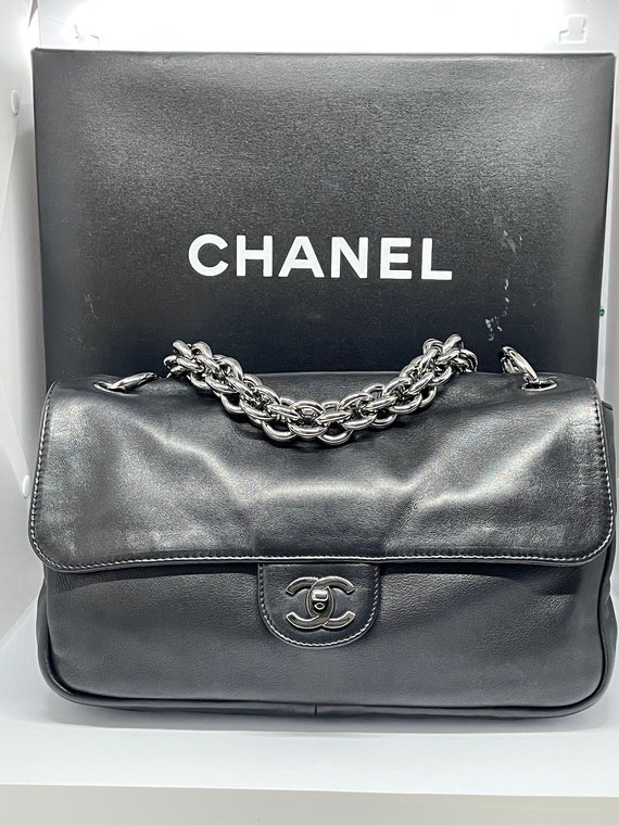 CHANEL, Bags, Authentic Chanel Caviar Kelly Handle Bag Large 24 Ct Gold  Hardware