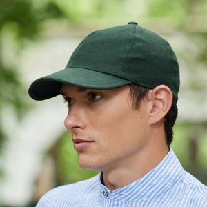 Irish Linen Baseball Cap - Eukalyptus Grün - Irland - Handgefertigt - Unisex