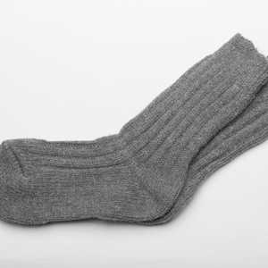 Irish Wool Walking Socks - Grey Heather - Unisex - Handcrafted