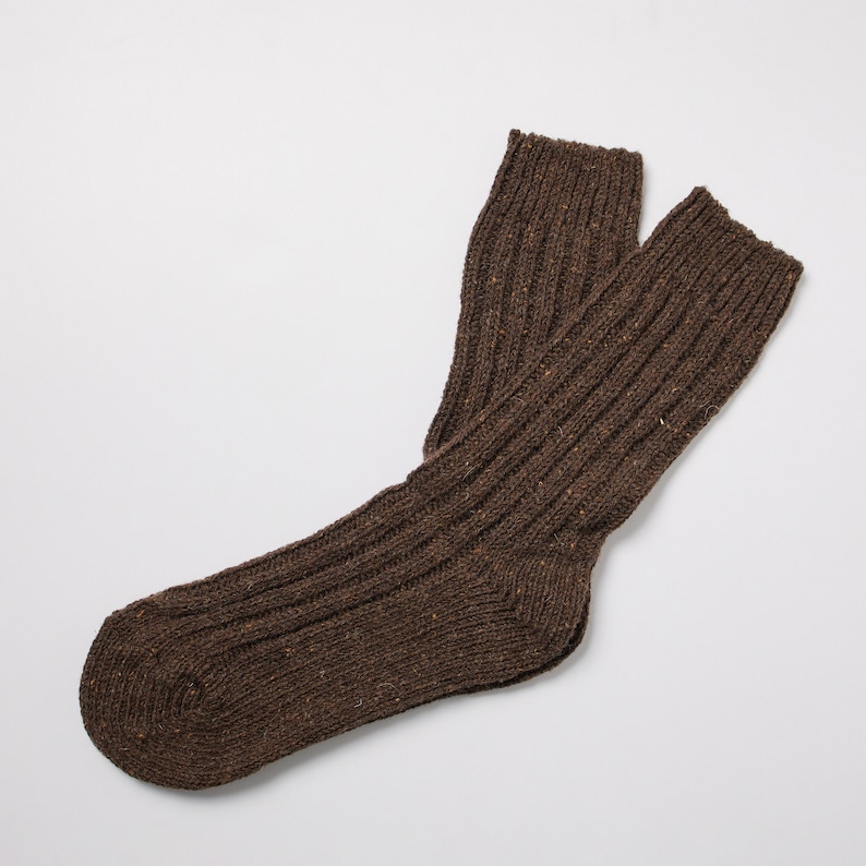 Irish Wool Walking Socks Donegal Turf Size L UK 812 Etsy