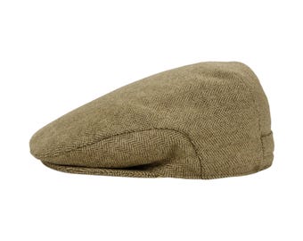 Gorra plana de tweed de cachemira de Donegal de Irlanda - Espiga de paja irlandesa - Hecha a mano en Irlanda - Unisex