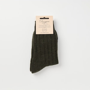 Calcetines para caminar de mezcla de cachemira irlandeses - Verde universitario - Talla L = Reino Unido 8-12 (EUR 42-47 / EE. UU. 8,5-12)
